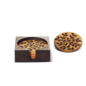 Handcrafted Wooden Coaster Set of 4