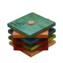  Multicoloured Wooden Coaster Set of 6