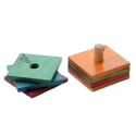  Multicoloured Wooden Coaster Set of 6